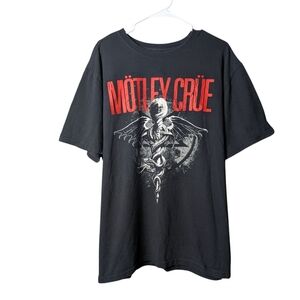 Mötley Crüe Black Graphic T-Shirt Men's XXL Rock Goth Band Tee